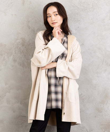 【sabstreet bis】【web限定】フェイクスエードZIPコート