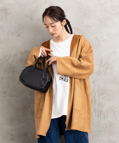 【sabstreet bis】【web限定】フェイクスエードZIPコート