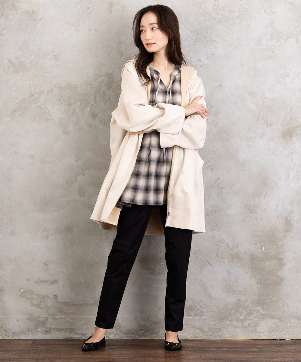 【sabstreet bis】【web限定】フェイクスエードZIPコート