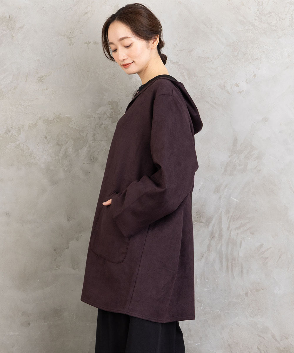 【sabstreet bis】【web限定】フェイクスエードZIPコート