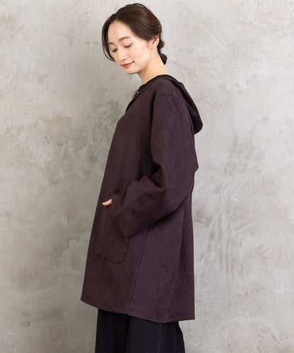 【sabstreet bis】【web限定】フェイクスエードZIPコート