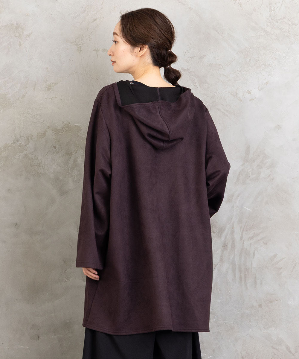 【sabstreet bis】【web限定】フェイクスエードZIPコート