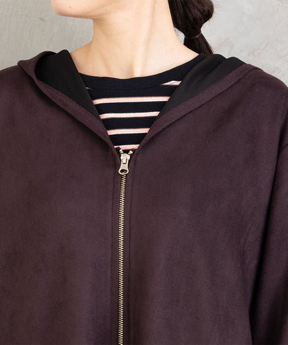 【sabstreet bis】【web限定】フェイクスエードZIPコート