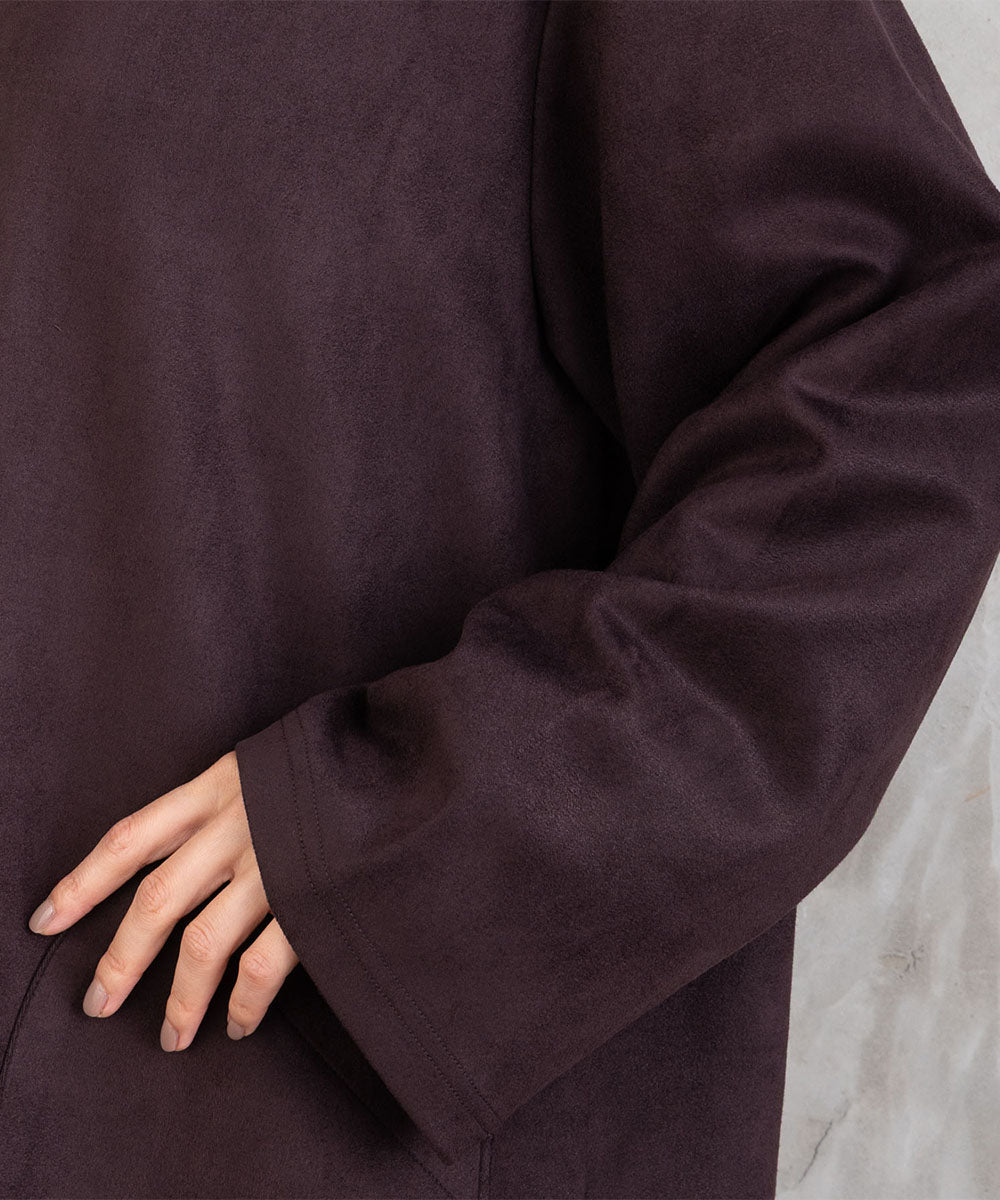 【sabstreet bis】【web限定】フェイクスエードZIPコート