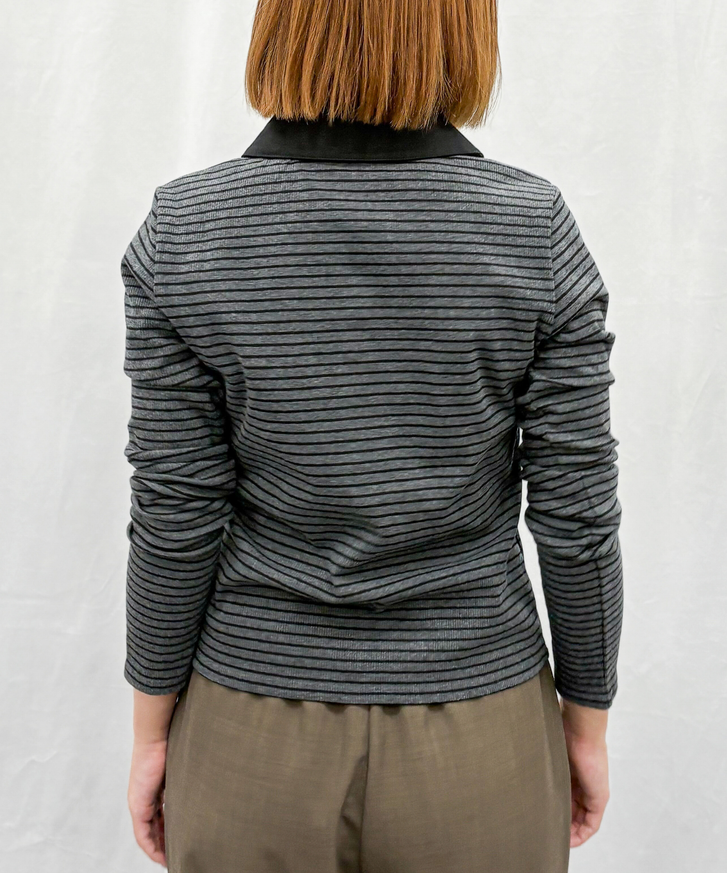 【INNOWAVE】【R】ボーダーリブカットソー