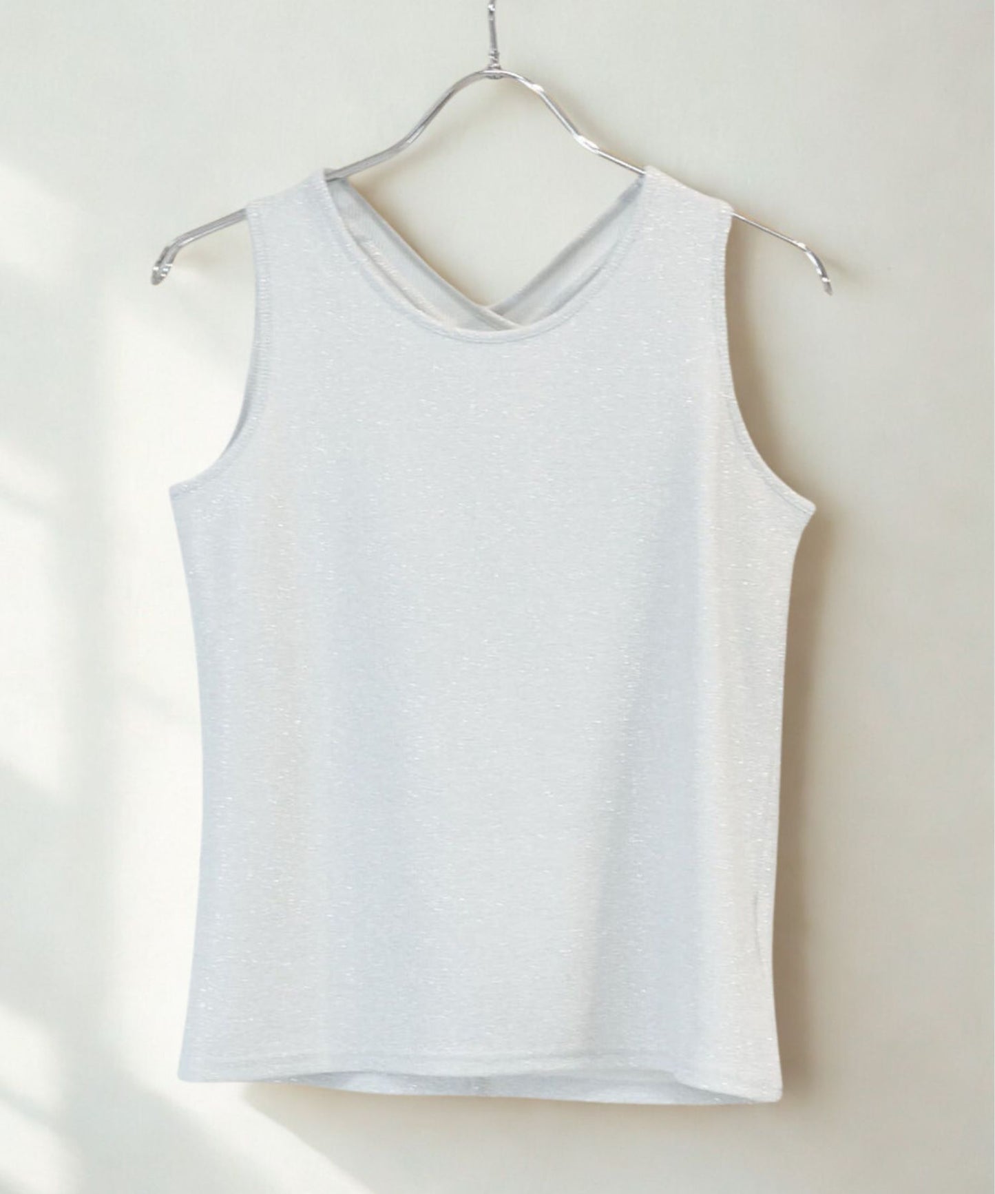 【FONT LAB】ラメリブバッククロスタンクトップ