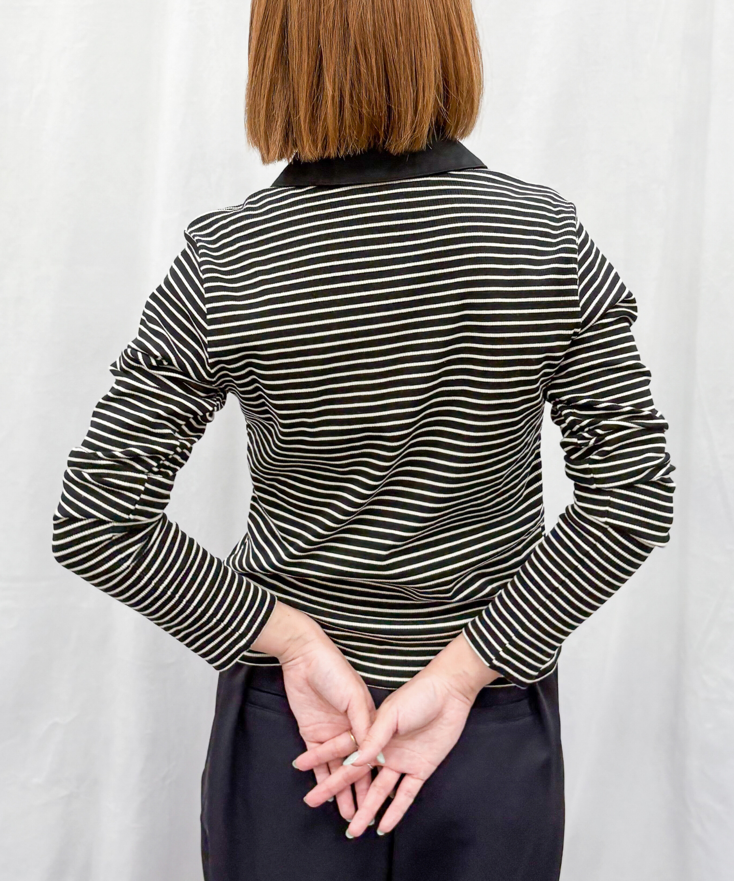 【INNOWAVE】【R】ボーダーリブカットソー