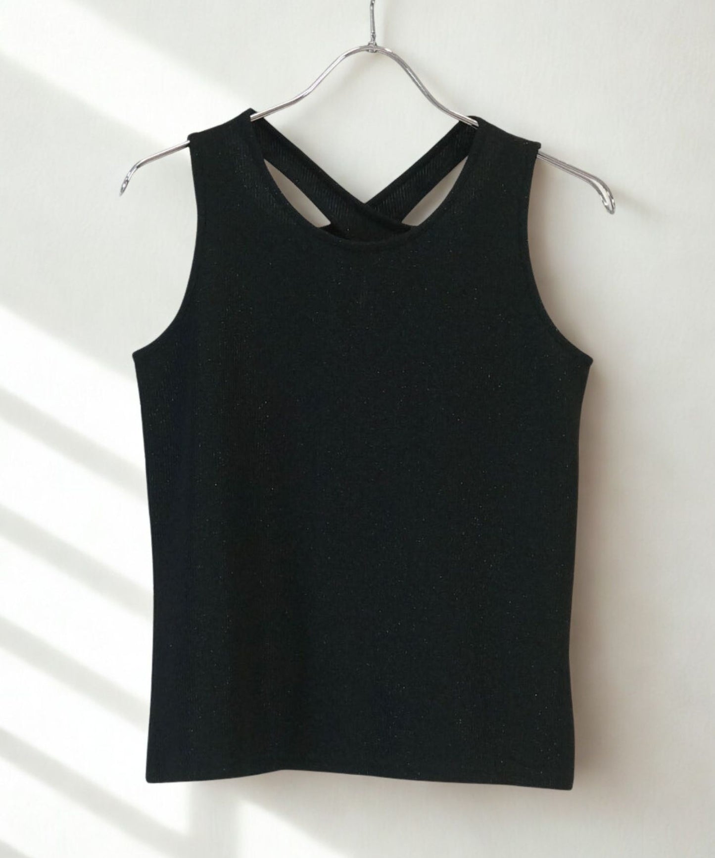 【FONT LAB】ラメリブバッククロスタンクトップ