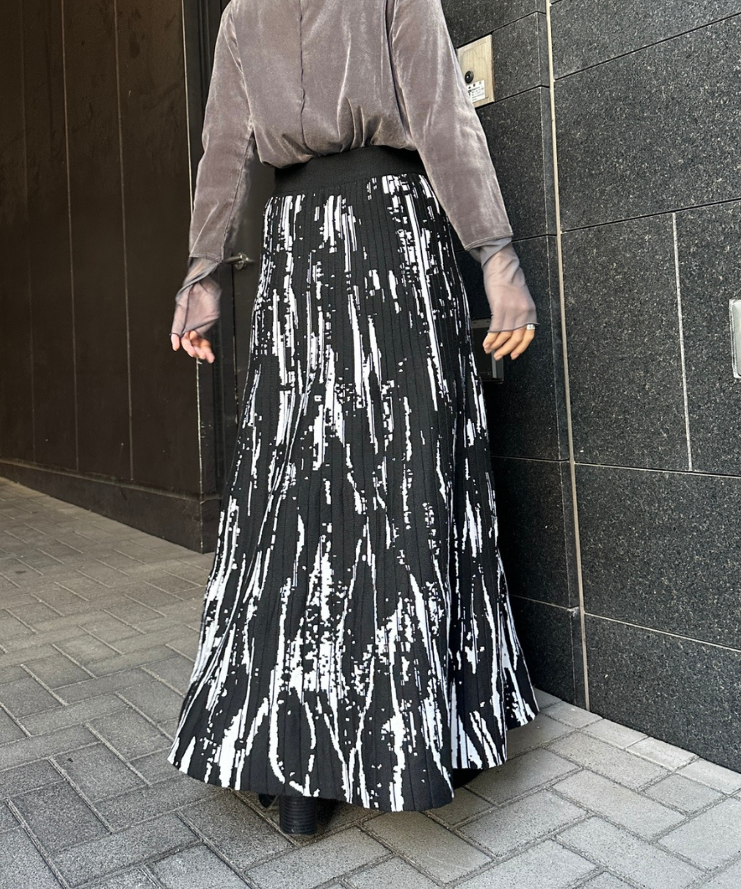 【JETSET SOLO PLUS】レイニージャカードニットスカート