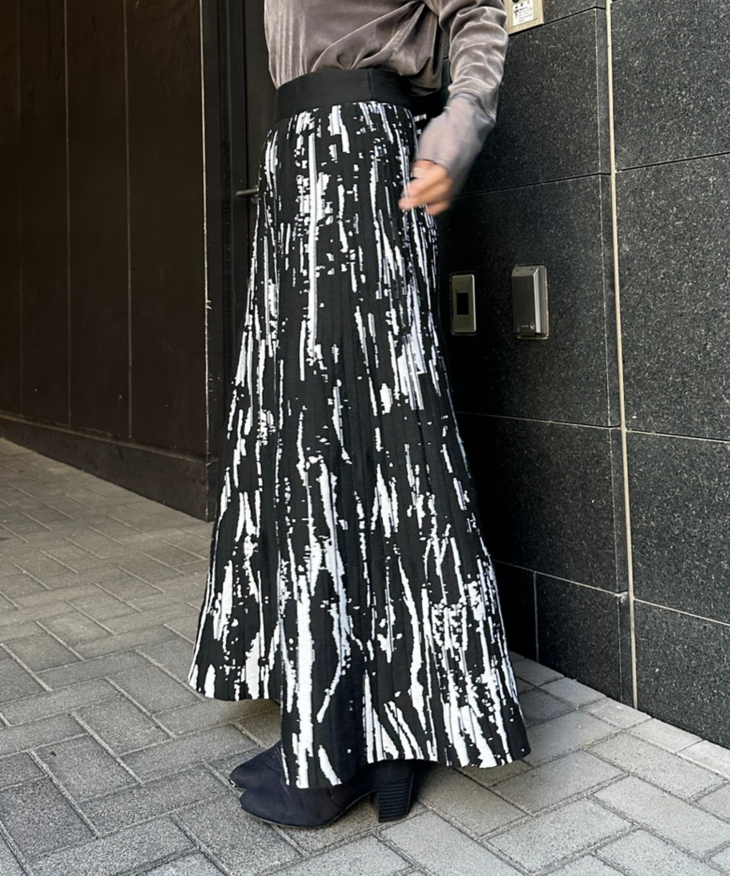 【JETSET SOLO PLUS】レイニージャカードニットスカート