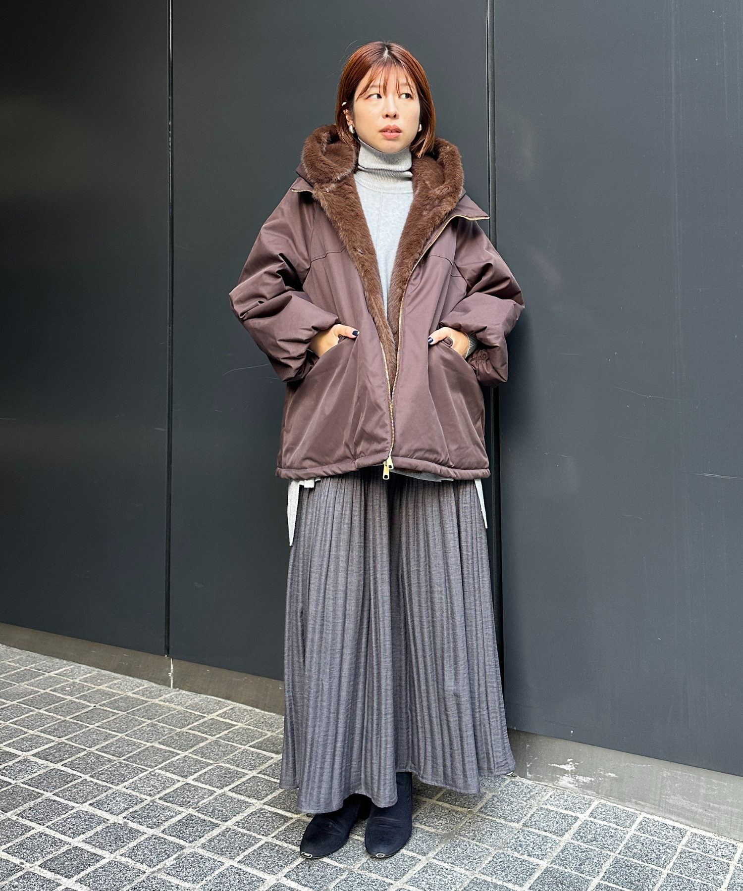 【SEADRAKE】【R】マットツイル2WAY切替ファーブルゾン