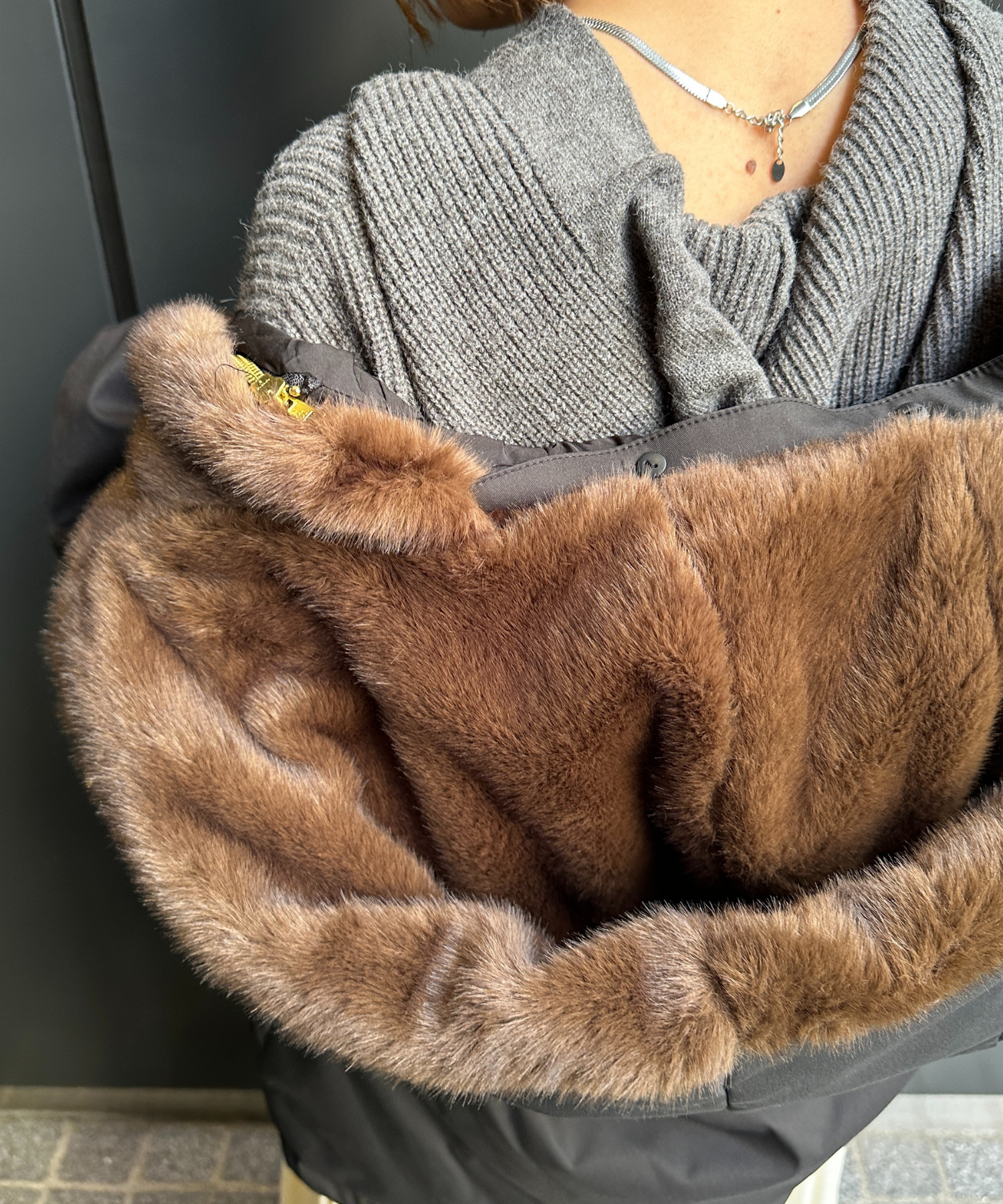 【SEADRAKE】【R】マットツイル2WAY切替ファーブルゾン