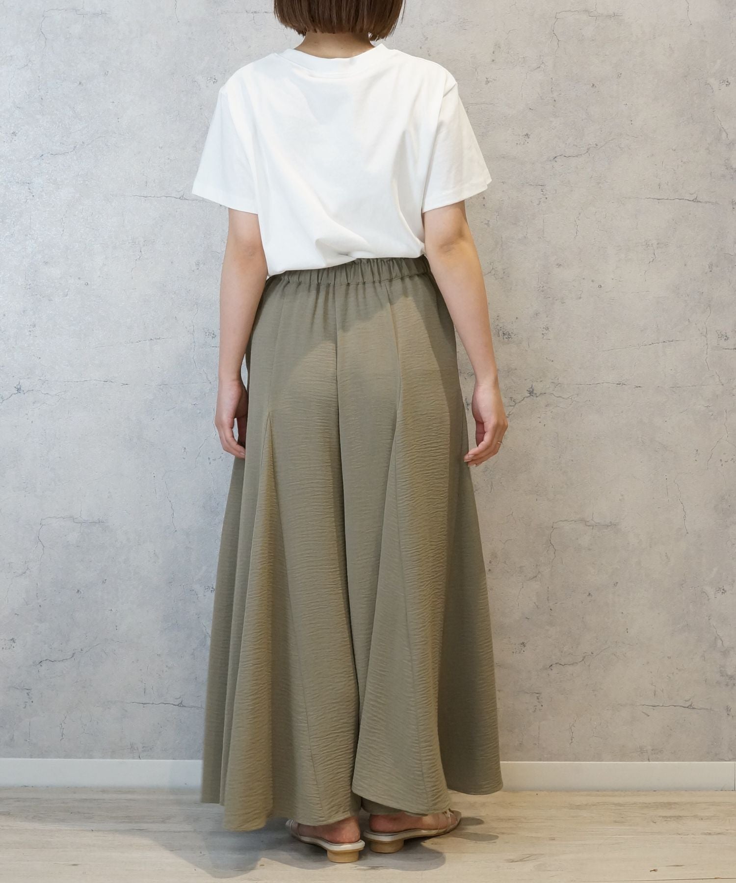 ✅️SOLOV ワッフルパンツ 裾フレア アイボリー サイズ１ ✅️SOLOV ワッフルパンツ 裾フレア アイボリー サイズ1