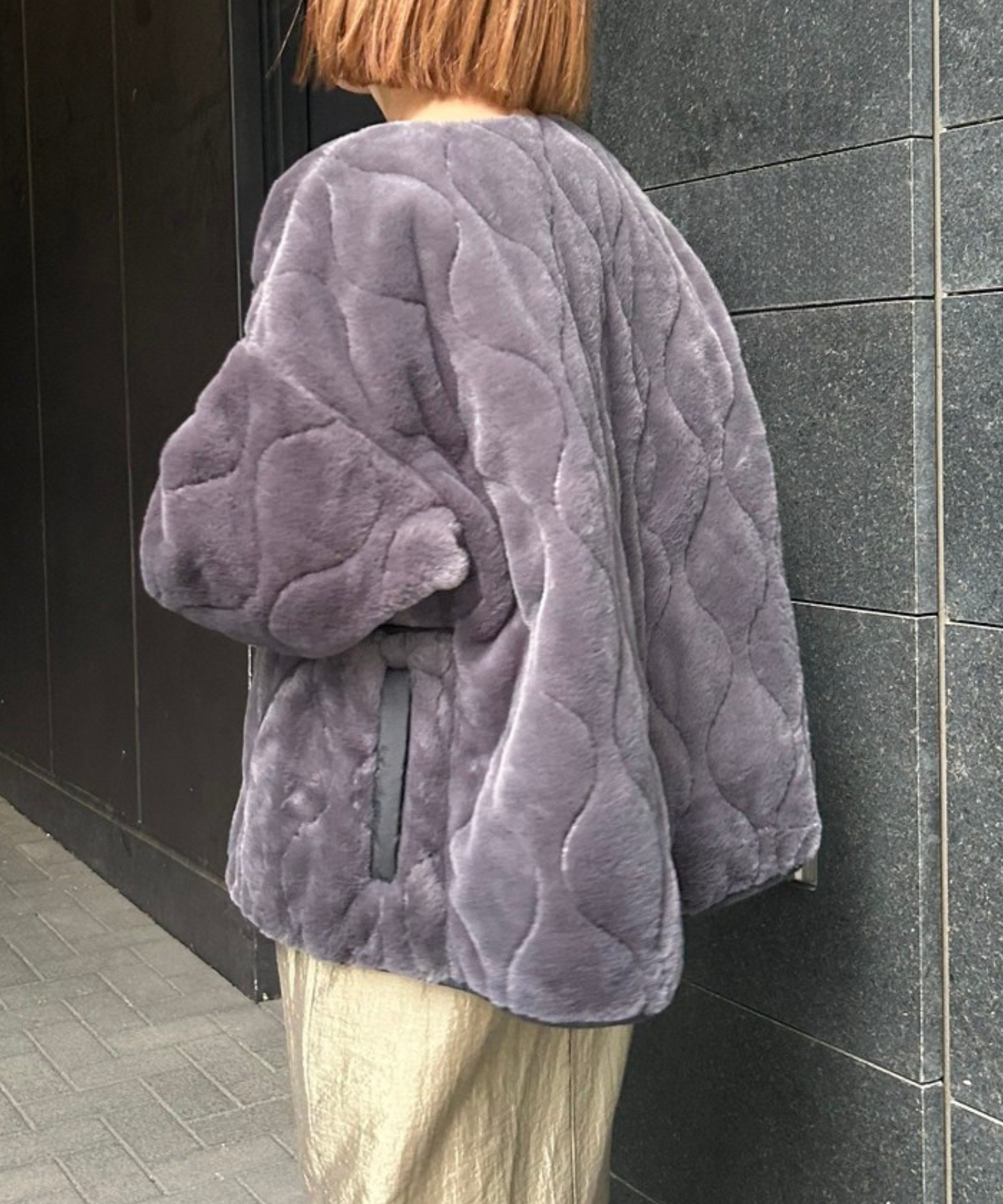 【FONT LAB】オニオンキルティングリバーシブルブルゾン