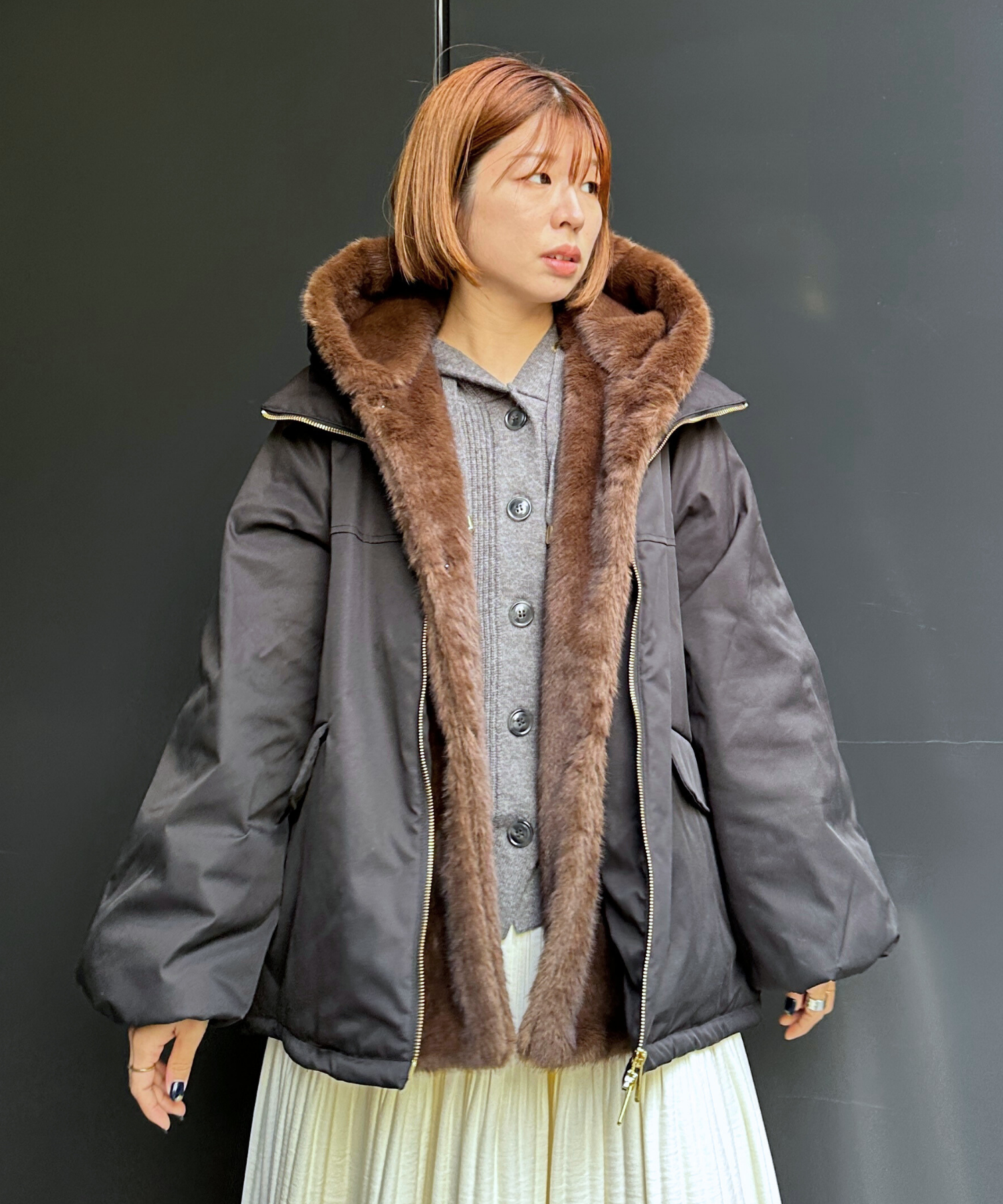 【SEADRAKE】【R】マットツイル2WAY切替ファーブルゾン