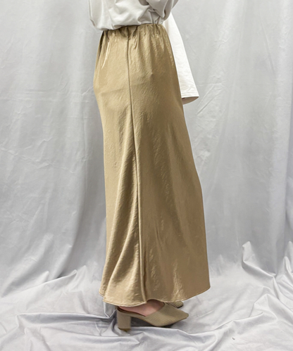 【INNOWAVE】【R】シルキーサテンフレアスカート