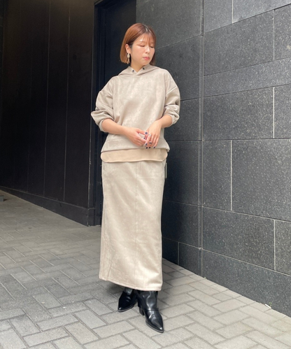 【FONT LAB】起毛ダンボールフーディーセットアップ