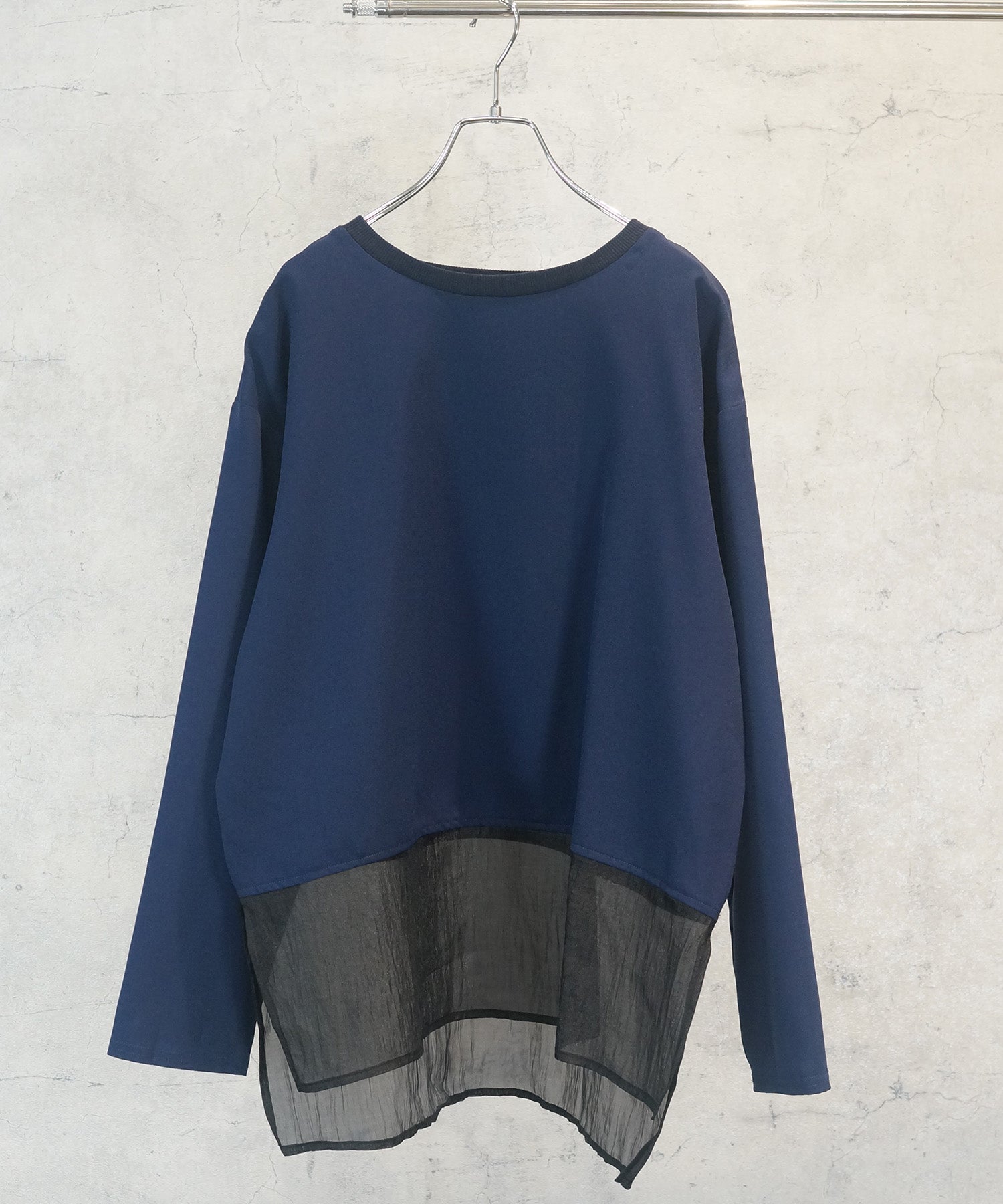 01-1342【JETSET SOLO PLUS】2WAYジョーゼットオーガンジーコンビブラウス