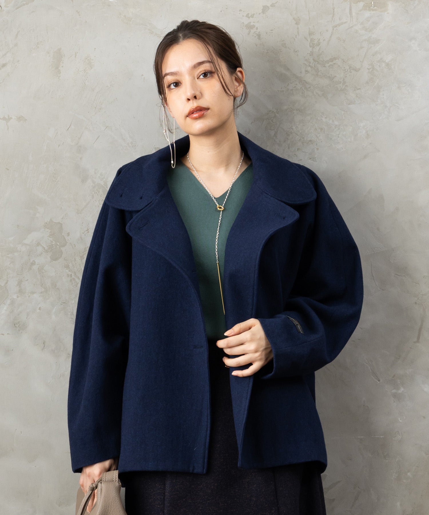 JETSET SOLO PLUS】Super100 ラムウールメルトンショートコート