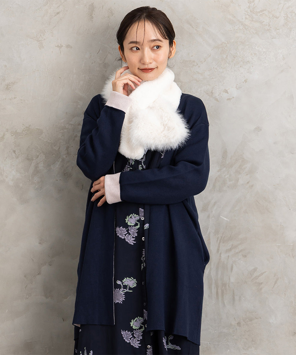 21号(6L～) FONTLAB Wフェイス配色コーディガン