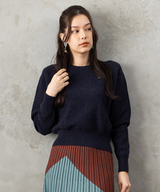 【FONT LAB】ふくれジャカード コンパクトニット