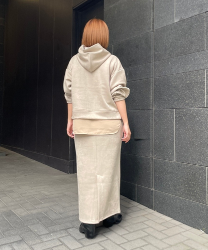 【FONT LAB】起毛ダンボールフーディーセットアップ