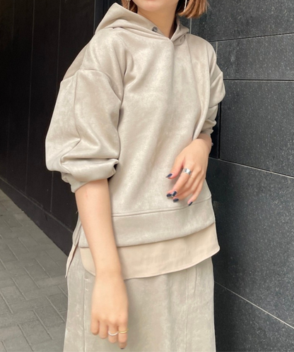 【FONT LAB】起毛ダンボールフーディーセットアップ