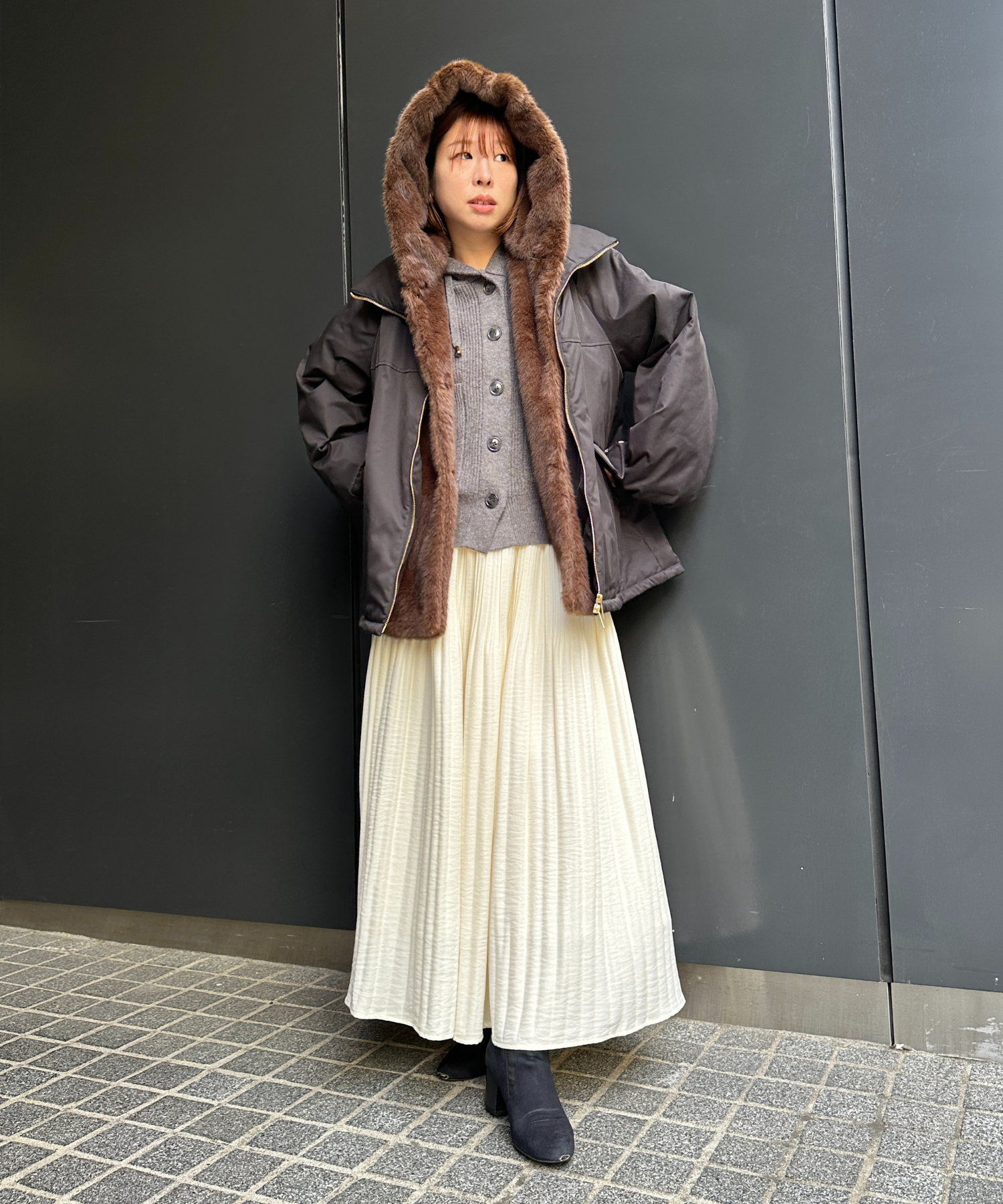 【SEADRAKE】【R】マットツイル2WAY切替ファーブルゾン