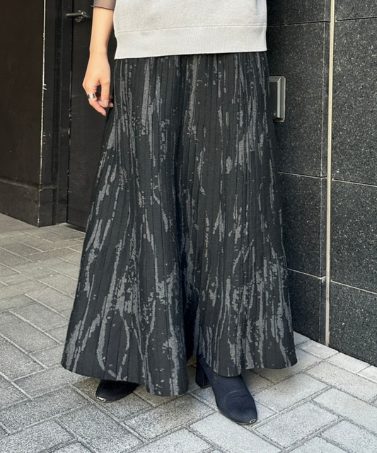 【JETSET SOLO PLUS】レイニージャカードニットスカート