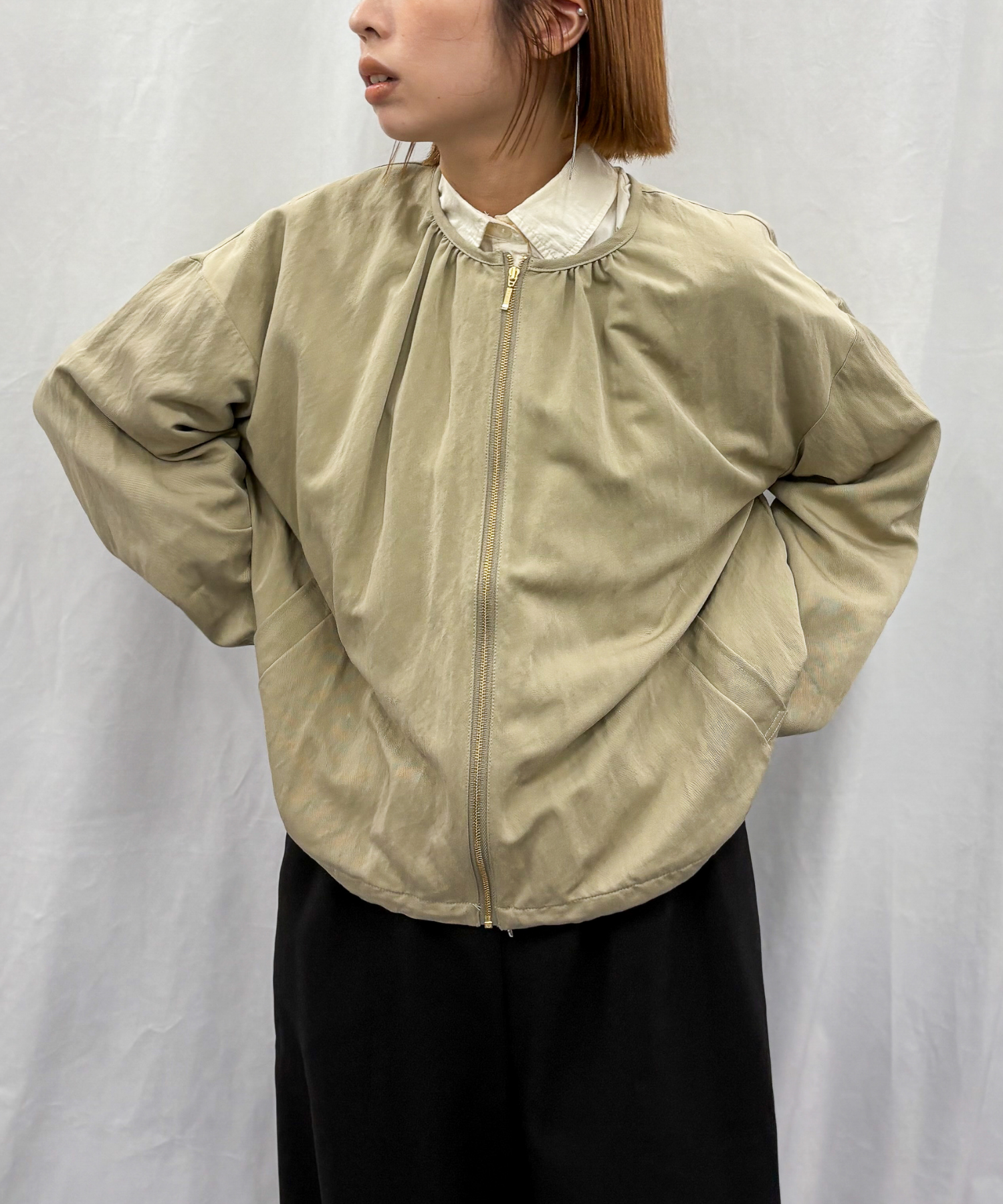 【INNOWAVE】【R】マットカルゼギャザーブルゾン