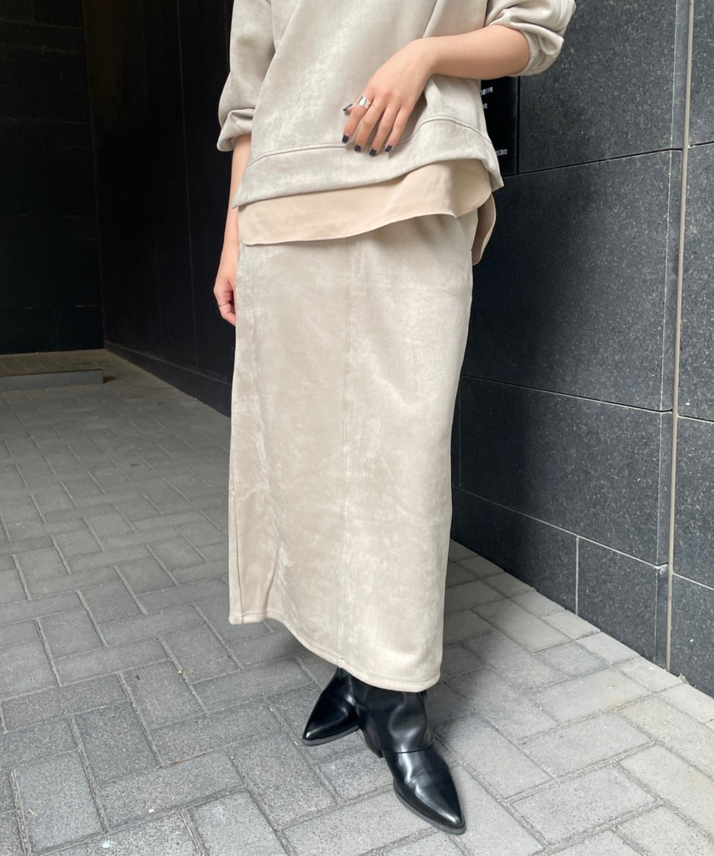 【FONT LAB】起毛ダンボールフーディーセットアップ