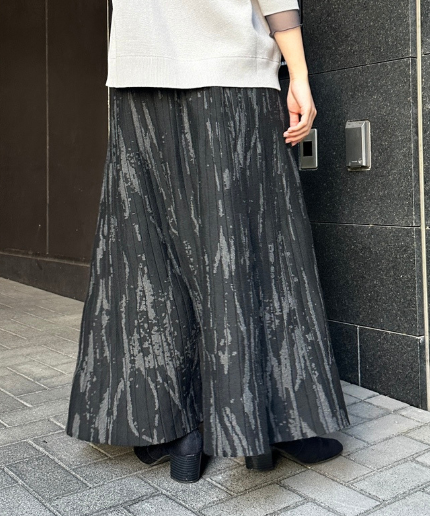 【JETSET SOLO PLUS】レイニージャカードニットスカート