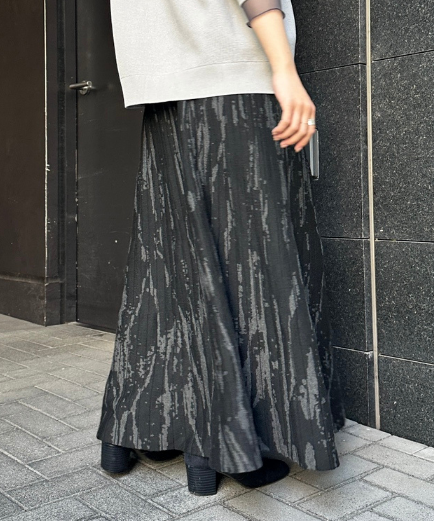 【JETSET SOLO PLUS】レイニージャカードニットスカート