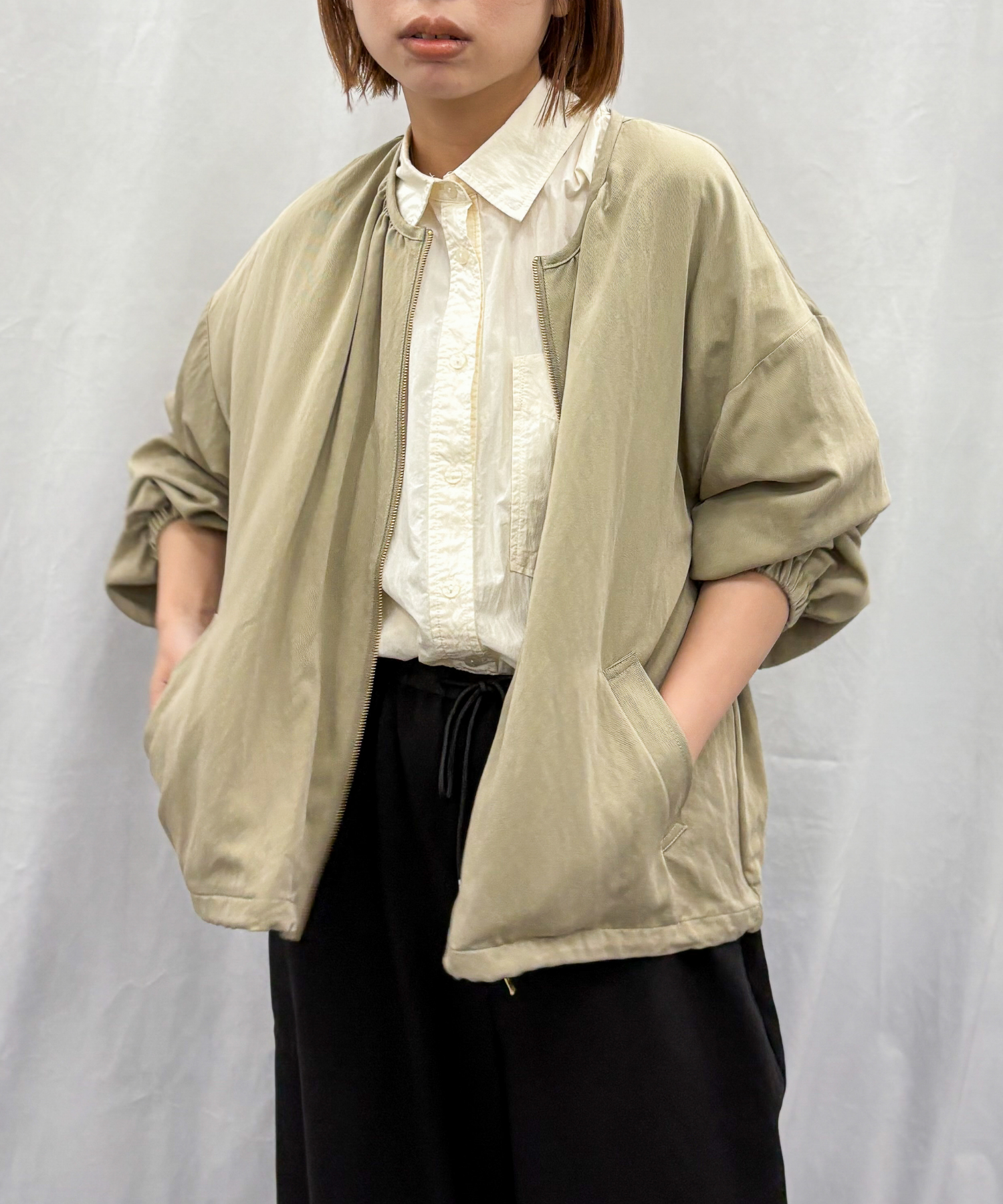 【INNOWAVE】【R】マットカルゼギャザーブルゾン