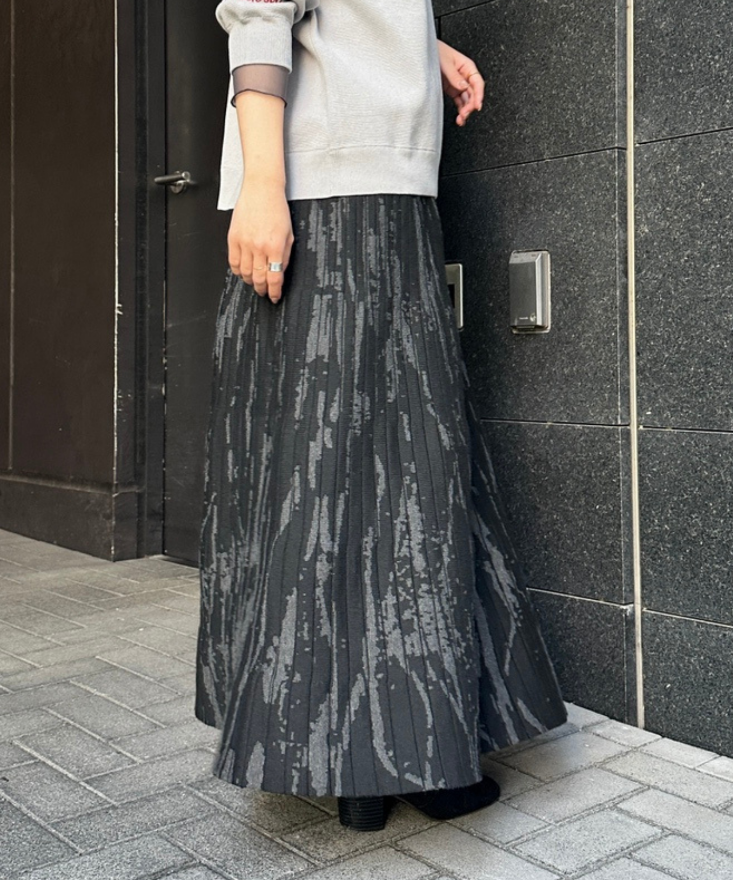 【JETSET SOLO PLUS】レイニージャカードニットスカート