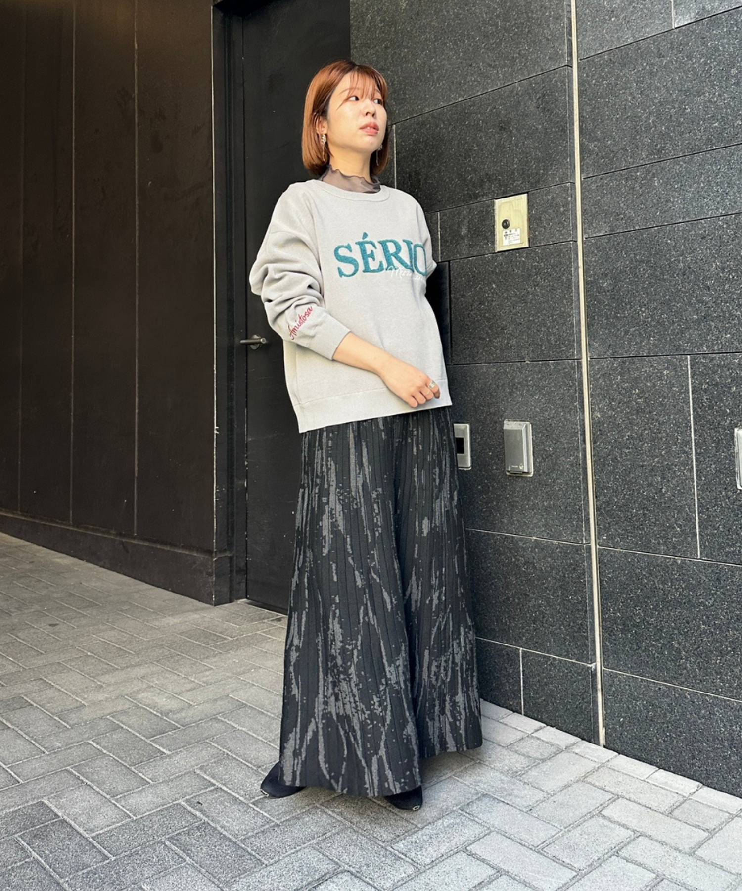 【JETSET SOLO PLUS】レイニージャカードニットスカート