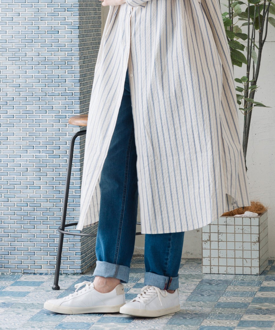 21号・23号(6L・7L) London Denim [Rogique]レインボーステッチエアレットデニム【先行予約】