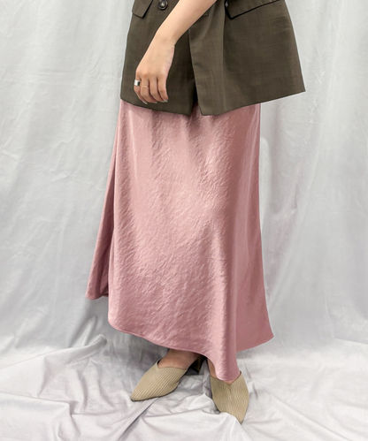 【INNOWAVE】【R】シルキーサテンフレアスカート