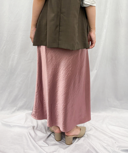【INNOWAVE】【R】シルキーサテンフレアスカート