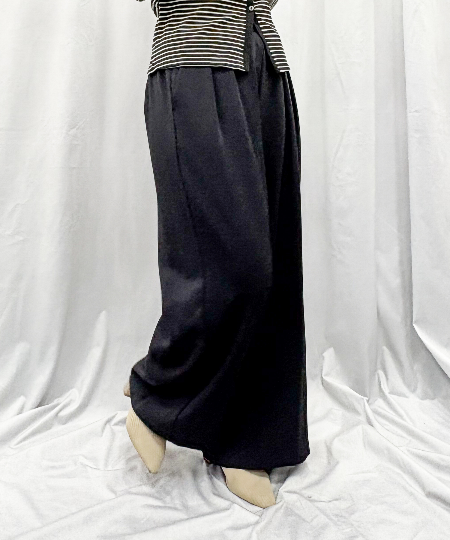【qout】【R】フルダルタックワイドパンツ