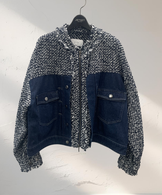 レディース ツイード デニム  ブルゾン｜JETSET SOLO PLUS(ジェットセットソロプラス) 公式通販｜レディース ファッション きれいめカジュアル