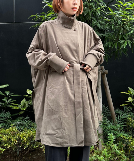 【FONT LAB】綿テンセルポンチョコート