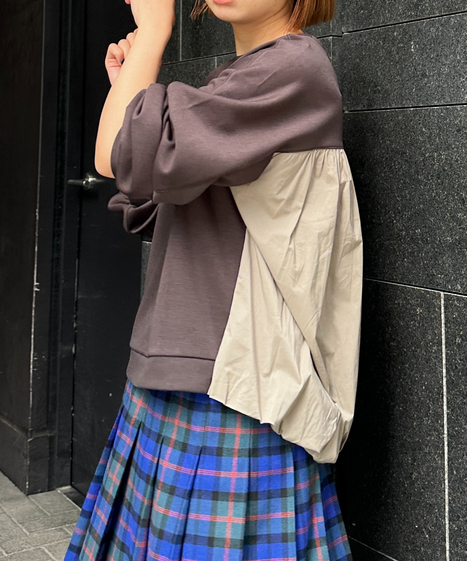 【FONT LAB】バックバルーンドッキングカットソー