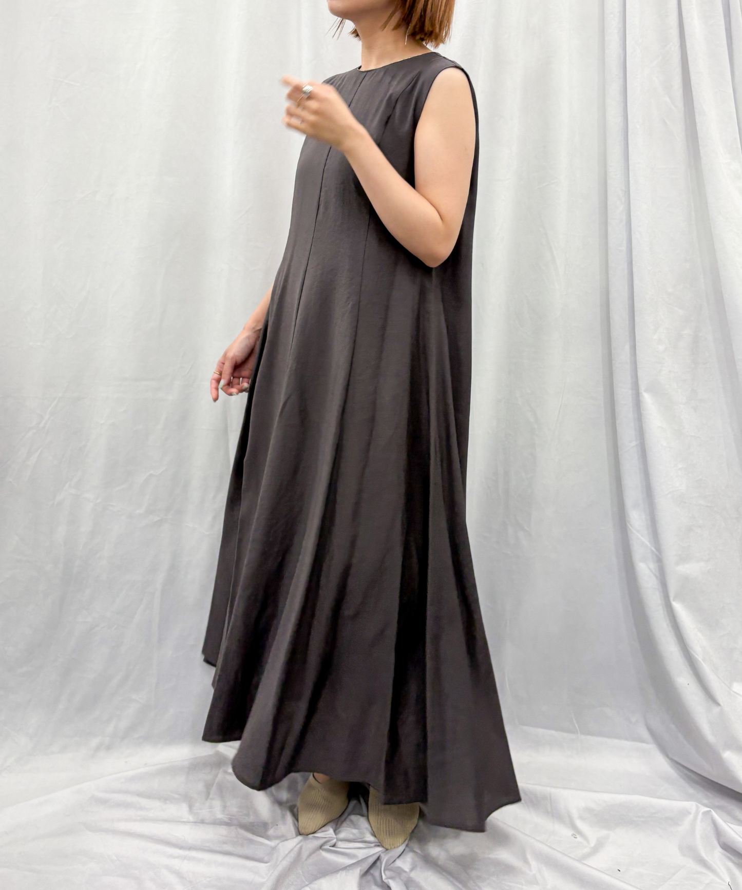 【SEADRAKE】【R】ラメネックAラインフレアワンピース