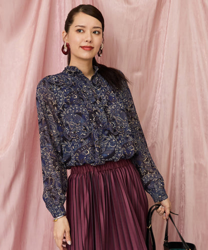 レディース WEB限定 ブラウス ペイズリー柄 ピンタック｜JETSET SOLO PLUS(ジェットセットソロプラス) 公式通販｜レディース ファッション きれいめカジュアル