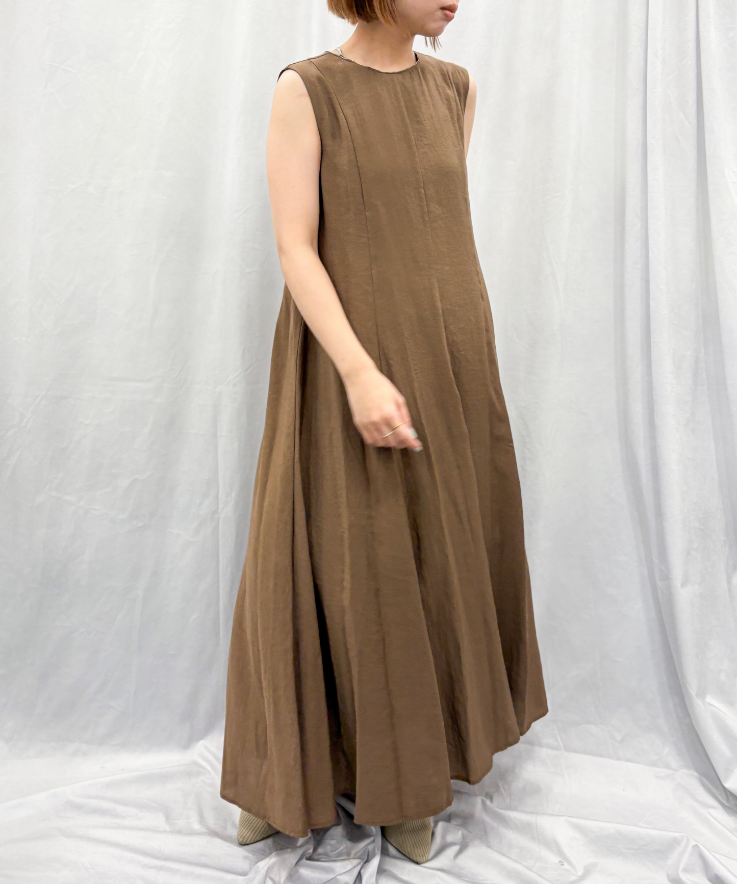 【SEADRAKE】【R】ラメネックAラインフレアワンピース