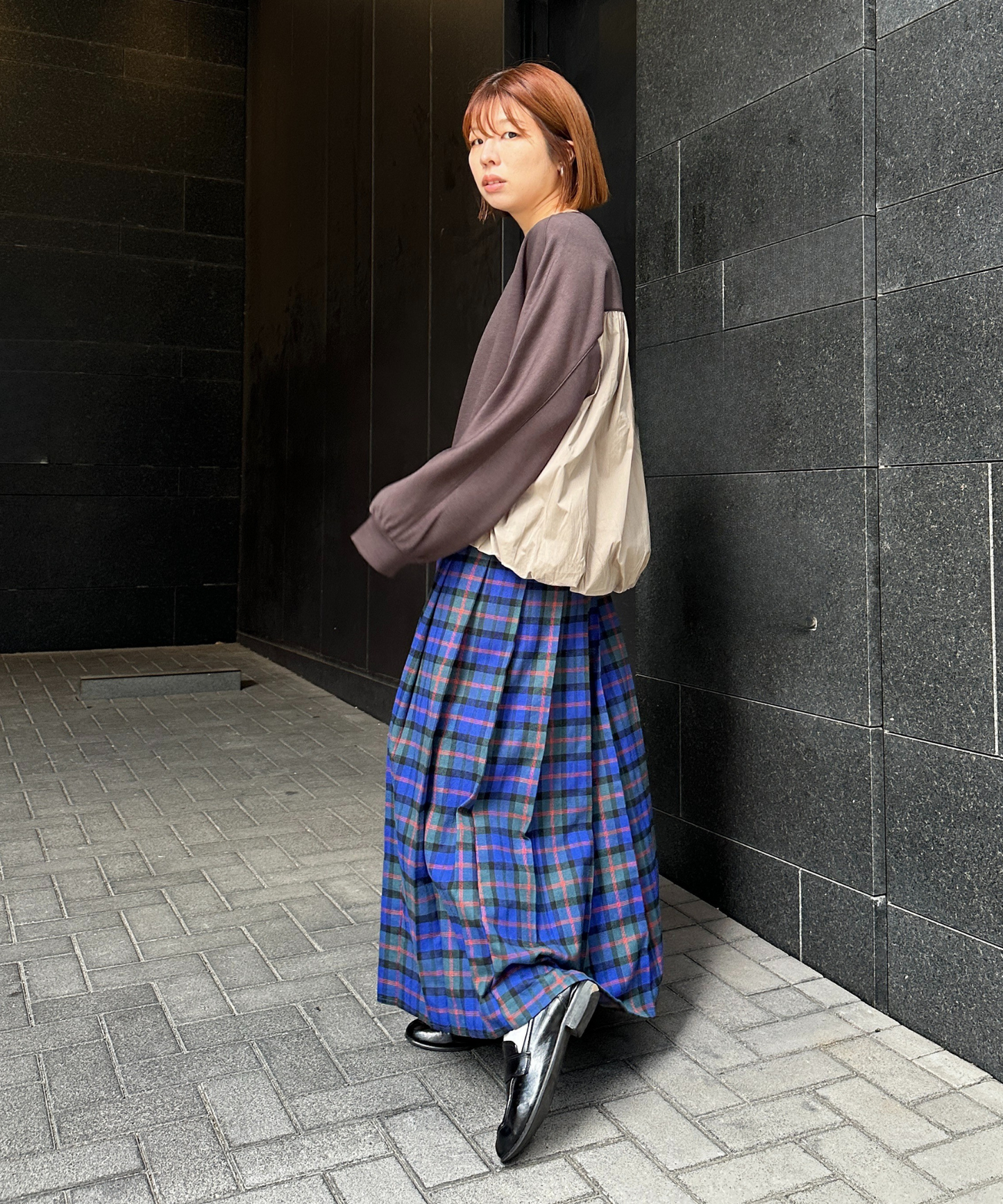 【FONT LAB】バックバルーンドッキングカットソー