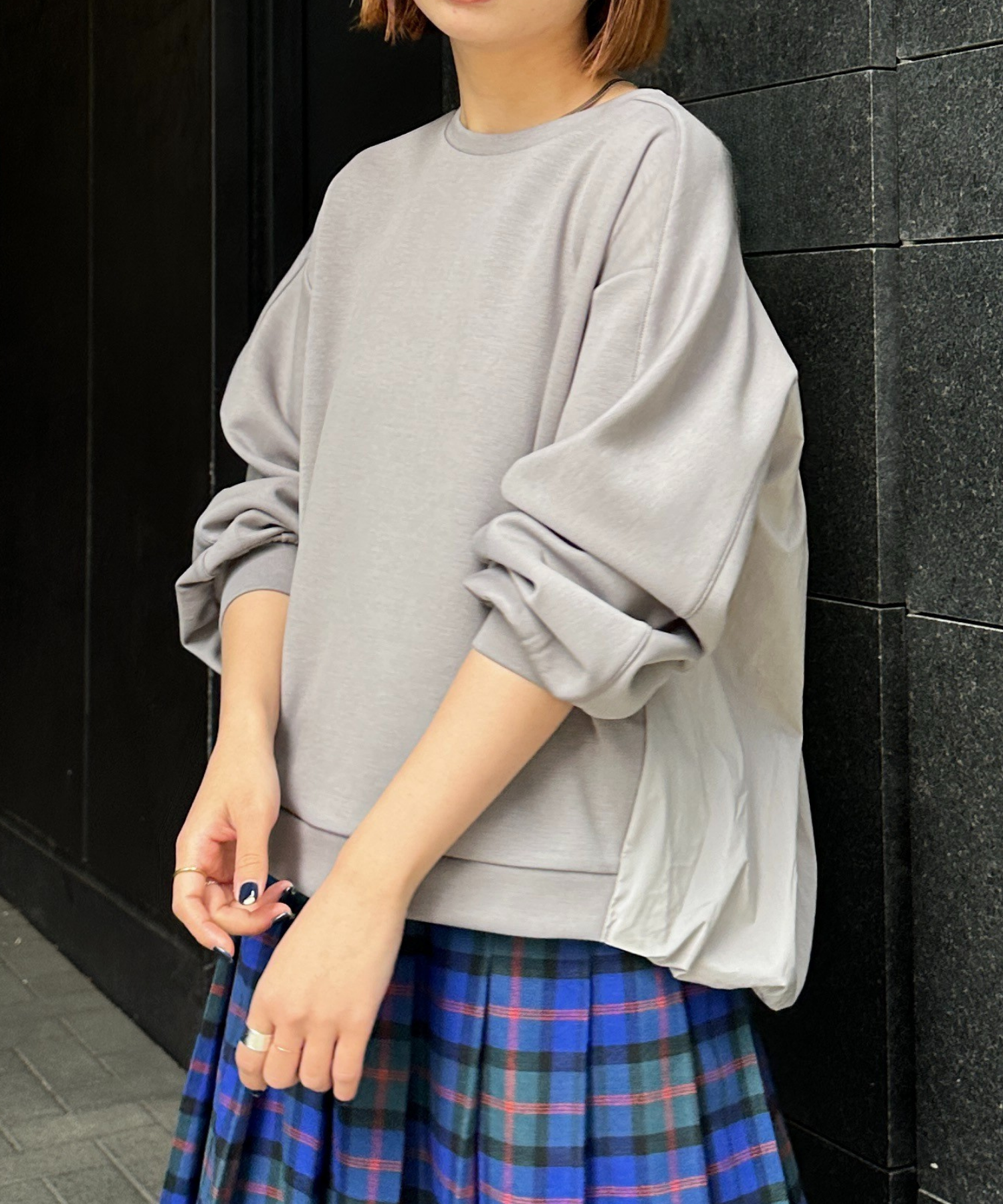 【FONT LAB】バックバルーンドッキングカットソー