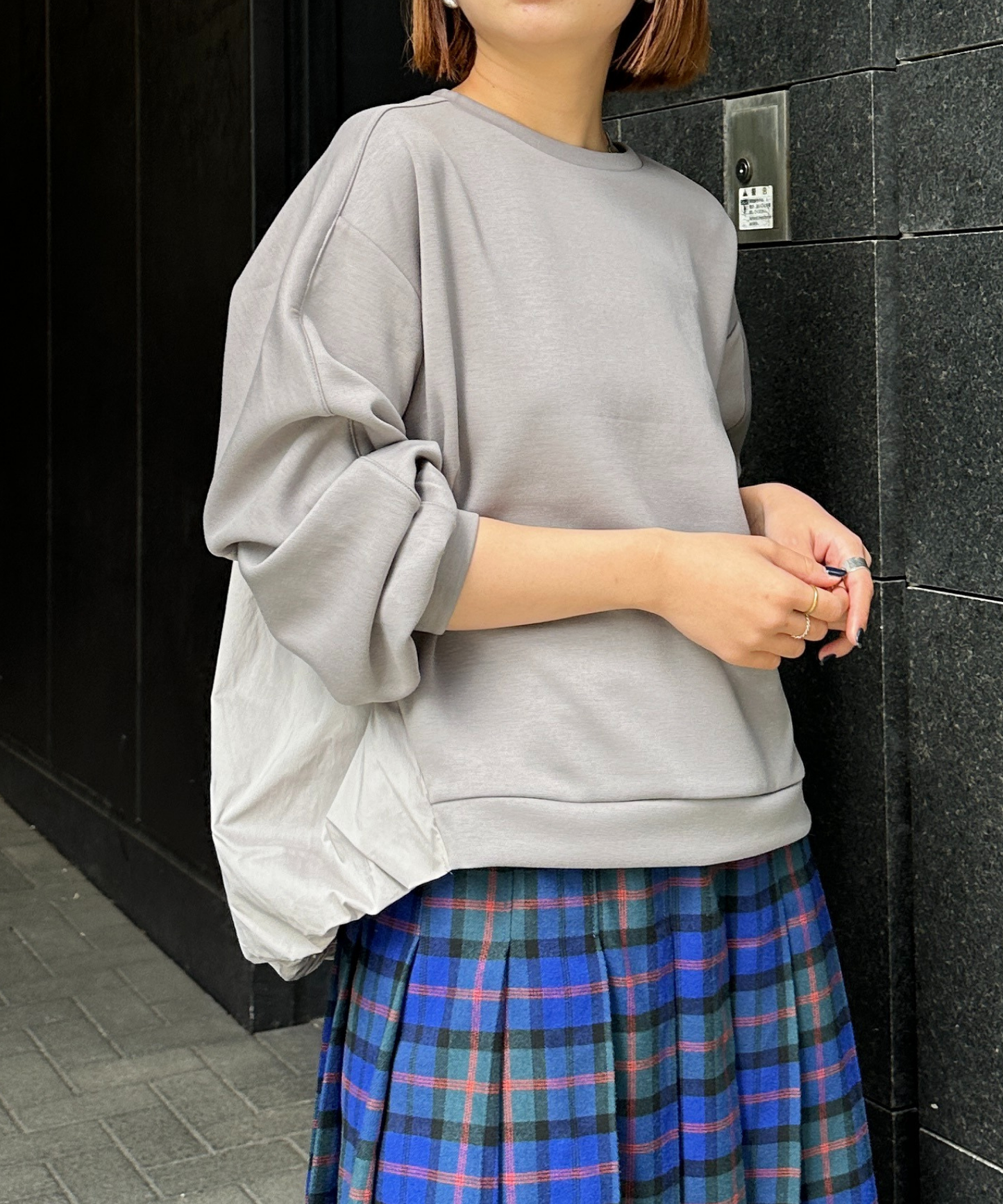 【FONT LAB】バックバルーンドッキングカットソー