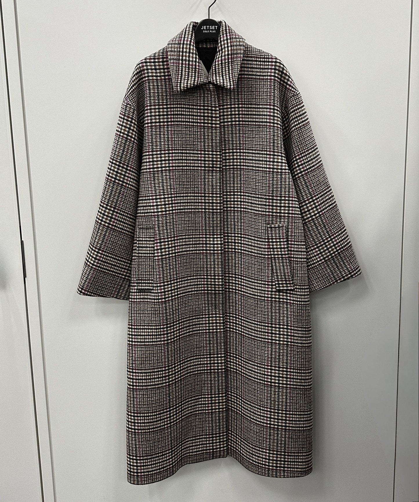 70-5571【MAITE】チェックステンカラーコート